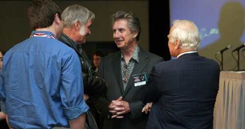 Burt Rutan, Robert Bigelow, and Buzz Aldrin at ISDC